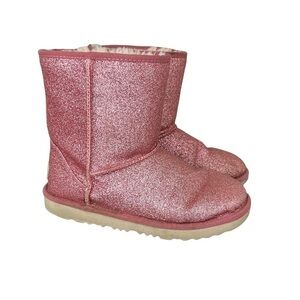UGG Short Boots Pink Glitter